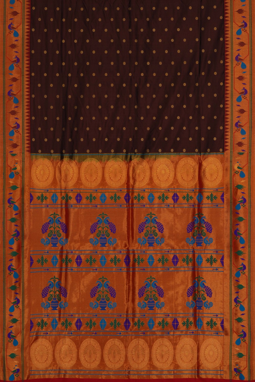 A Beautiful Paithani Brown Saree