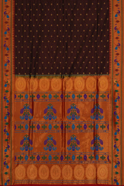 Image of A Beautiful Paithani Brown Saree
