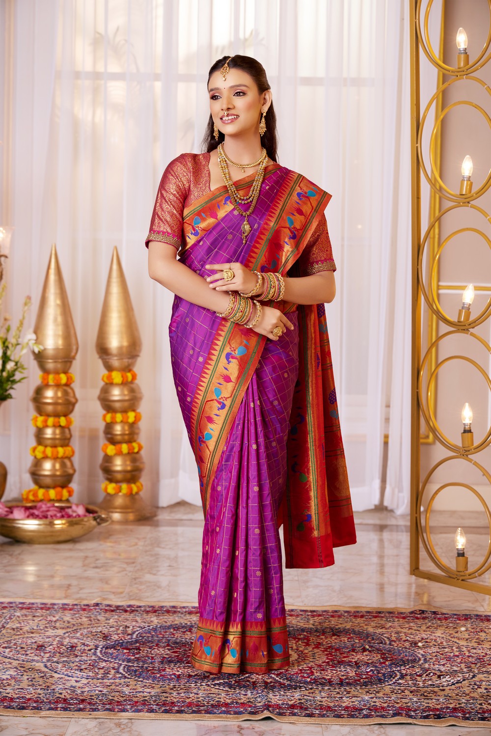 Image of Paithani Purple Saree