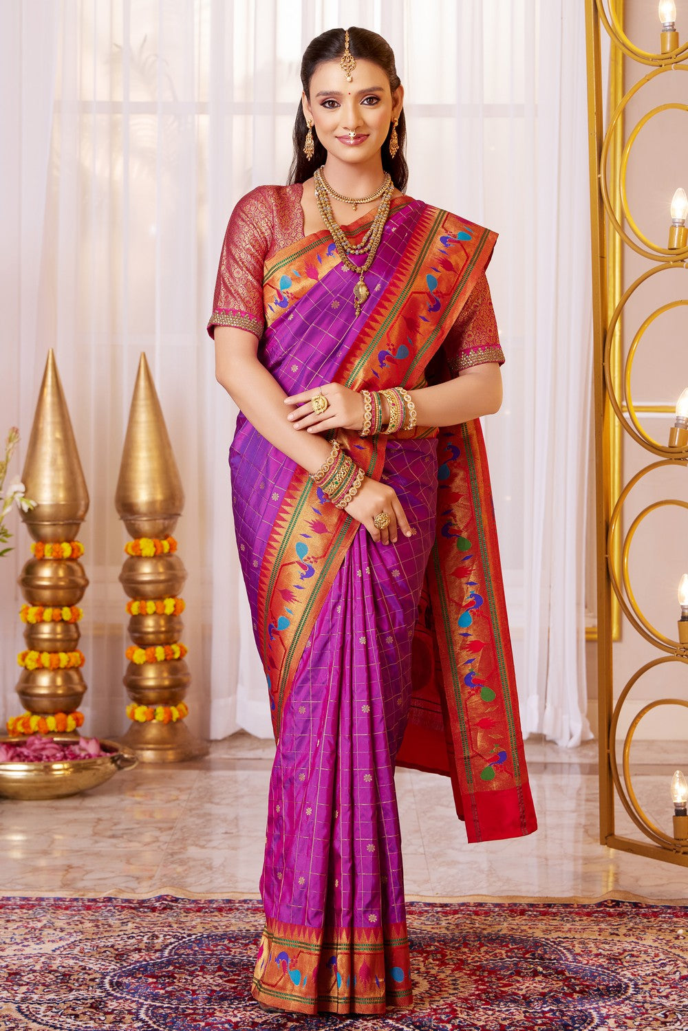 Image of Paithani Purple Saree