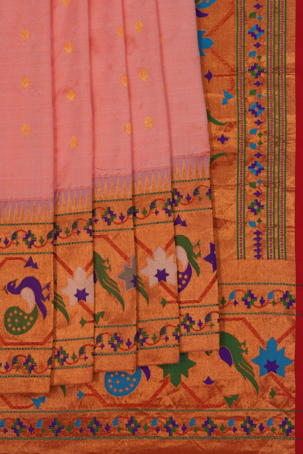 Paithani A Beautiful Peach Saree