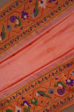 Image of Paithani A Beautiful Peach Saree
