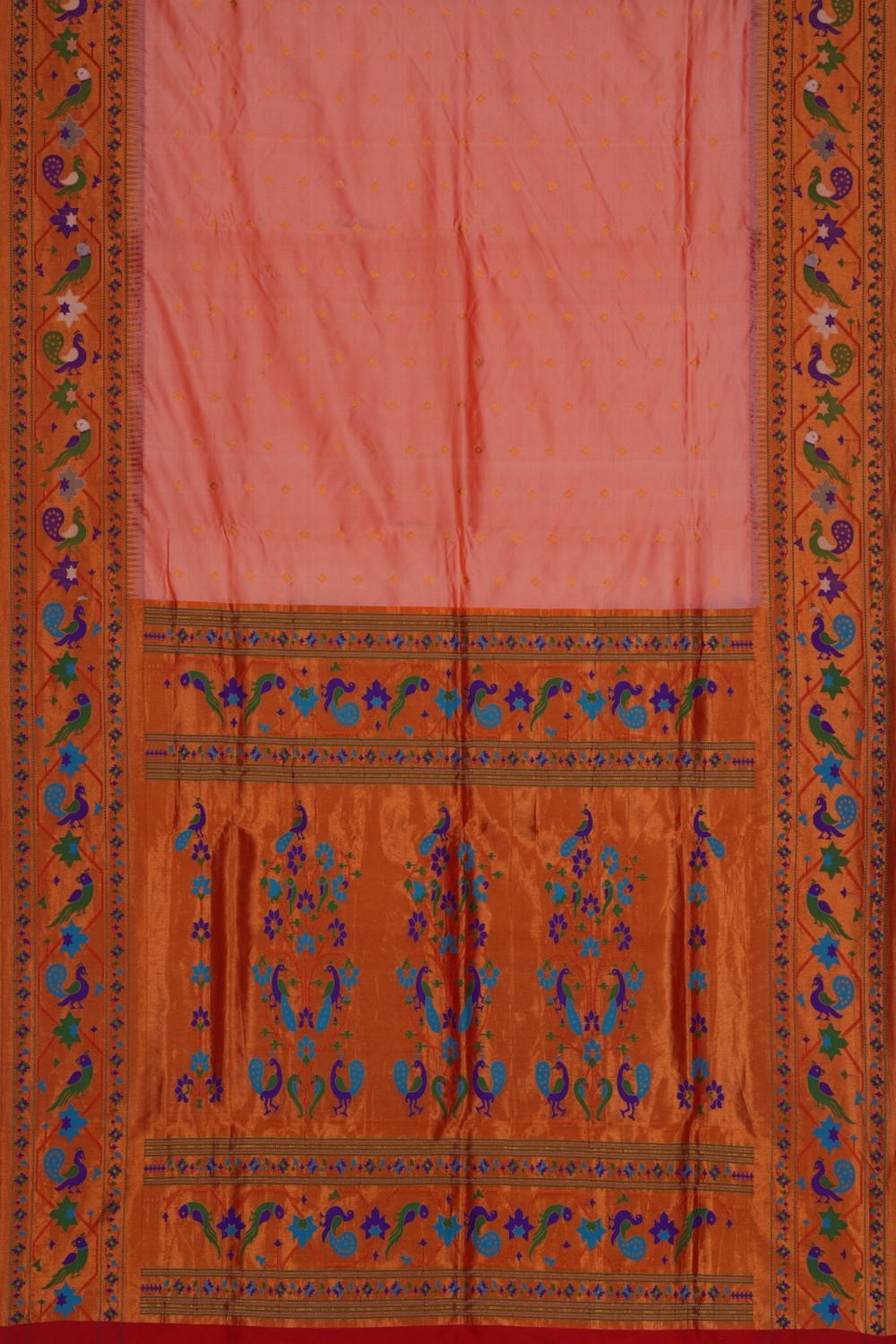 Paithani A Beautiful Peach Saree