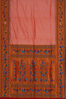 Image of Paithani A Beautiful Peach Saree