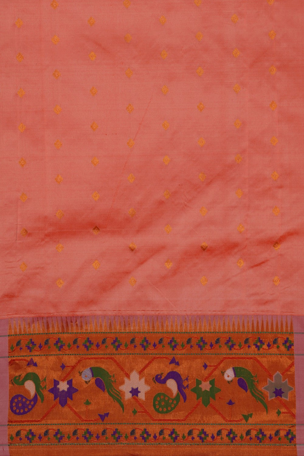 Paithani A Beautiful Peach Saree