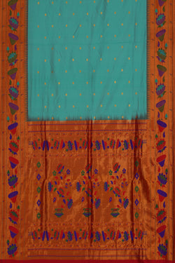 Image of A Beautiful Paithani Sea Green Saree
