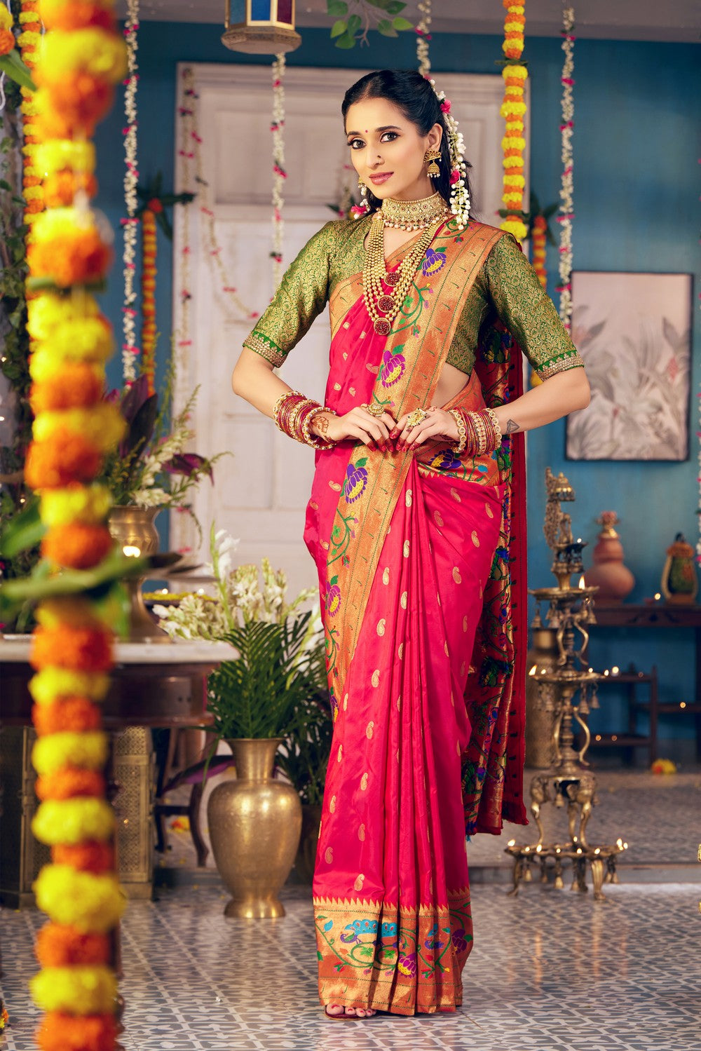 Image of Paithani Pink Saree