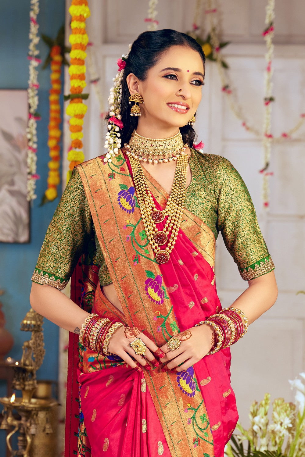 Image of Paithani Pink Saree