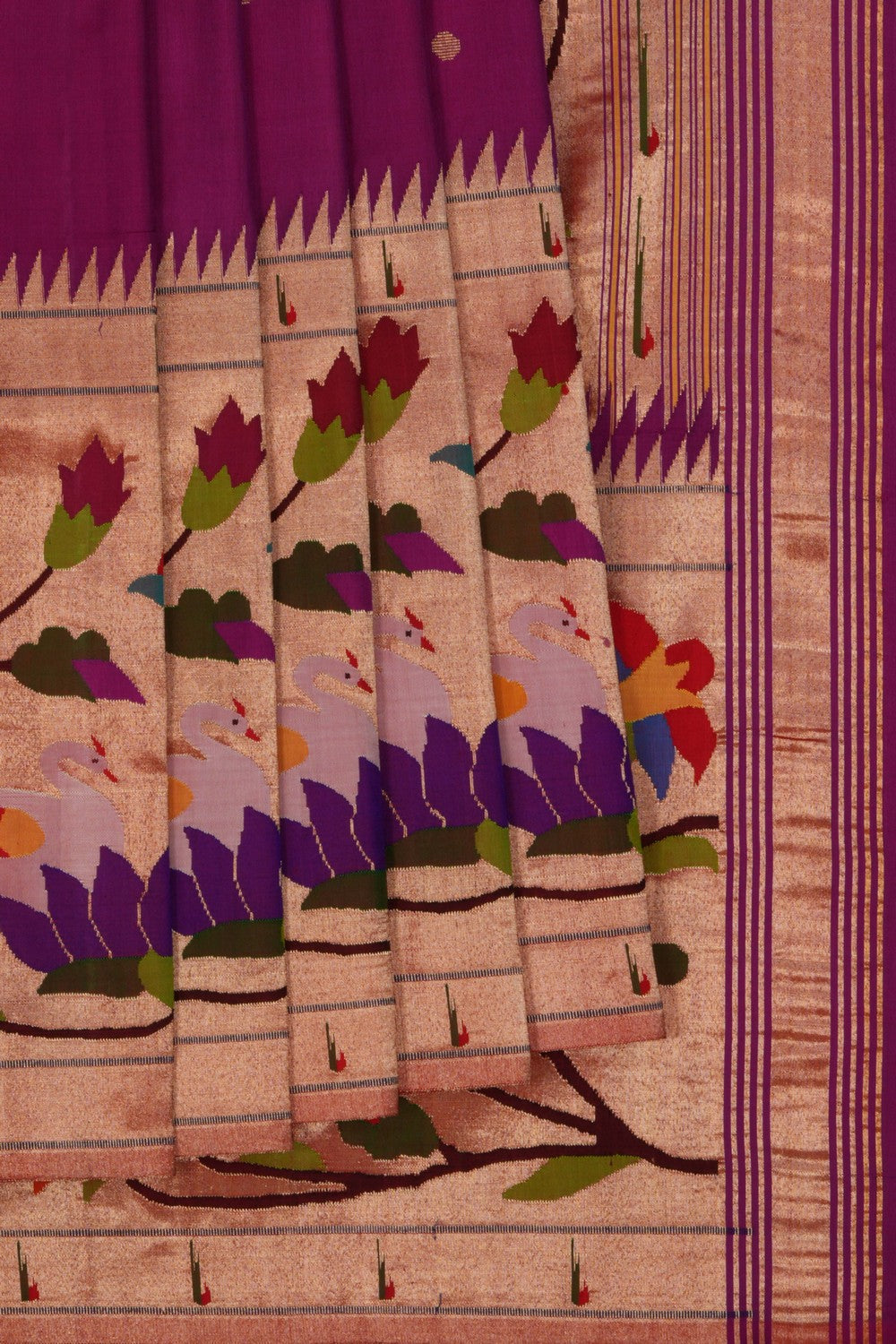 Image of A Beautiful Paithani Magenta Saree