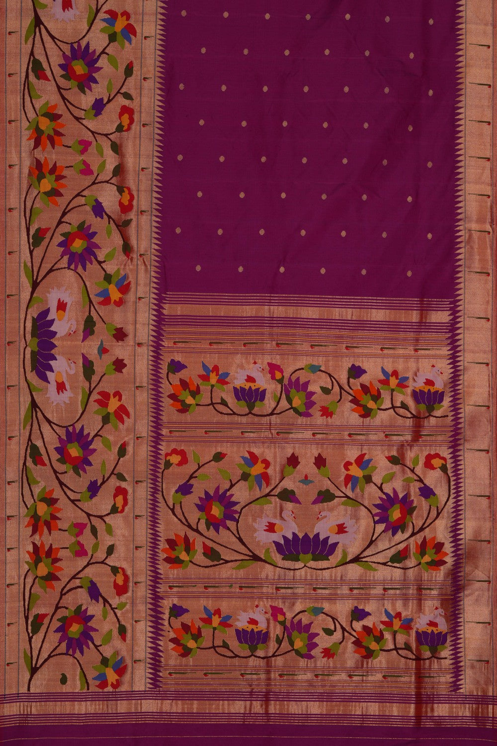 Image of A Beautiful Paithani Magenta Saree