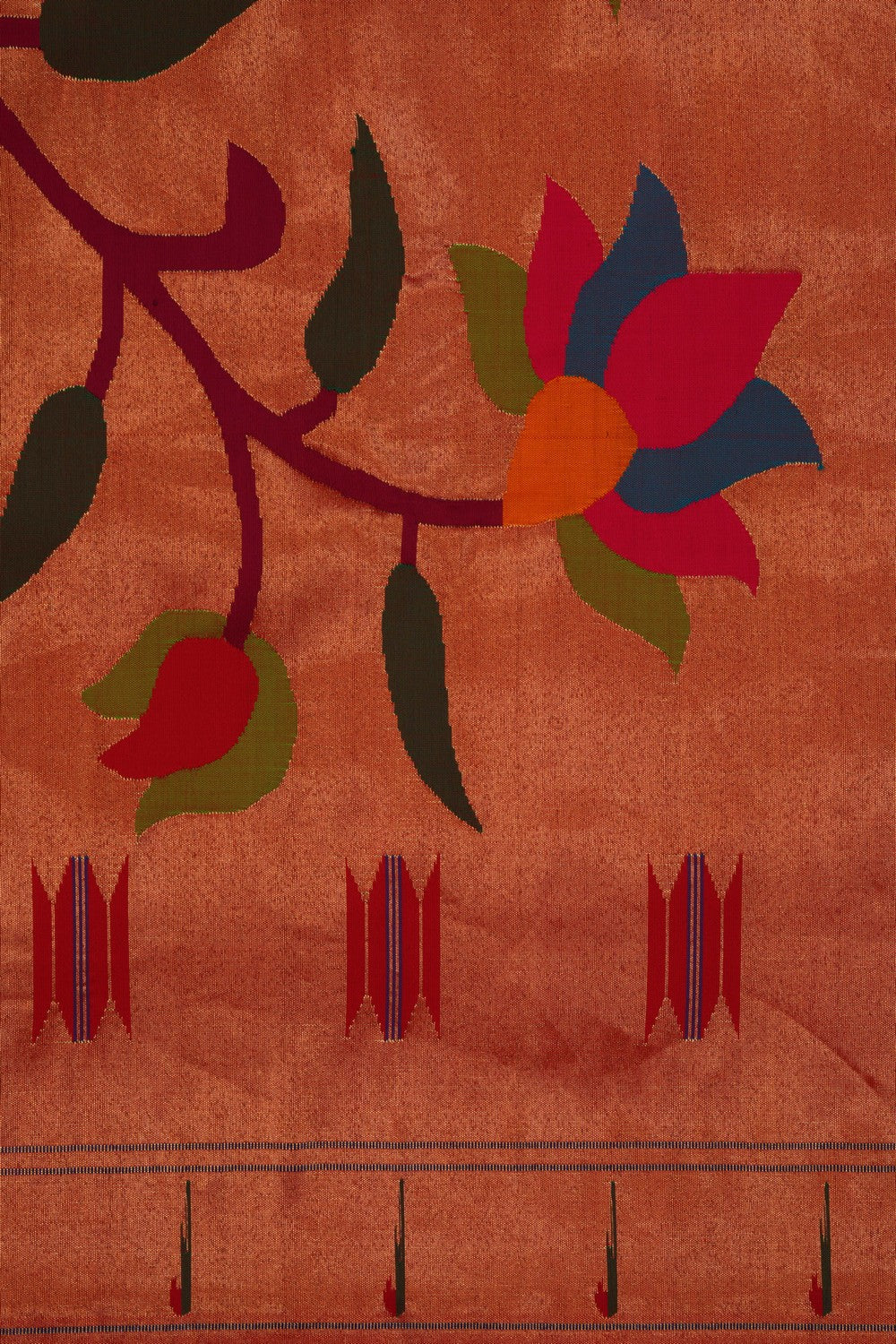 Image of A Beautiful Paithani Red Saree