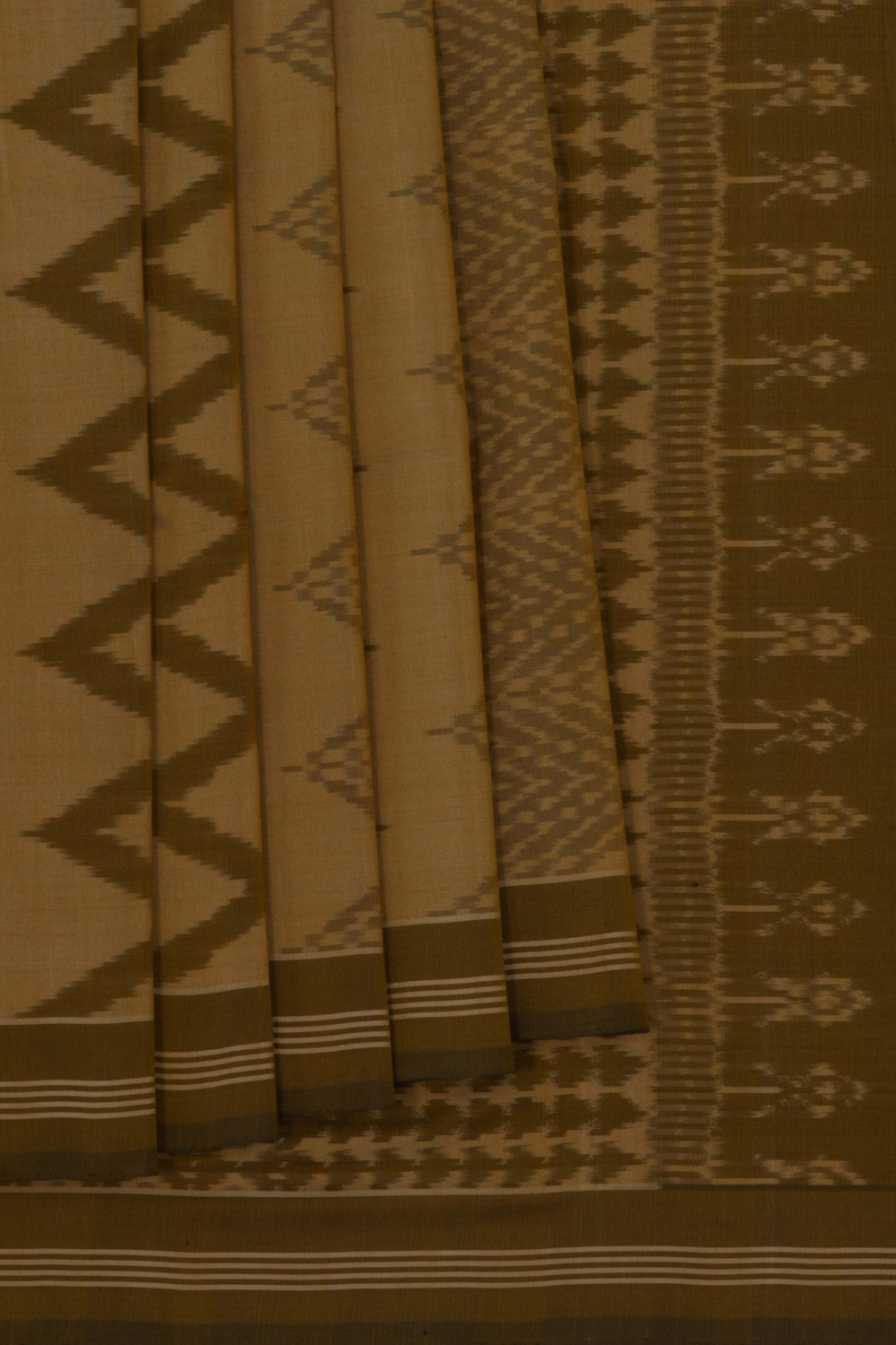 Image of Pochampally Ikat Cotton Silk Saree