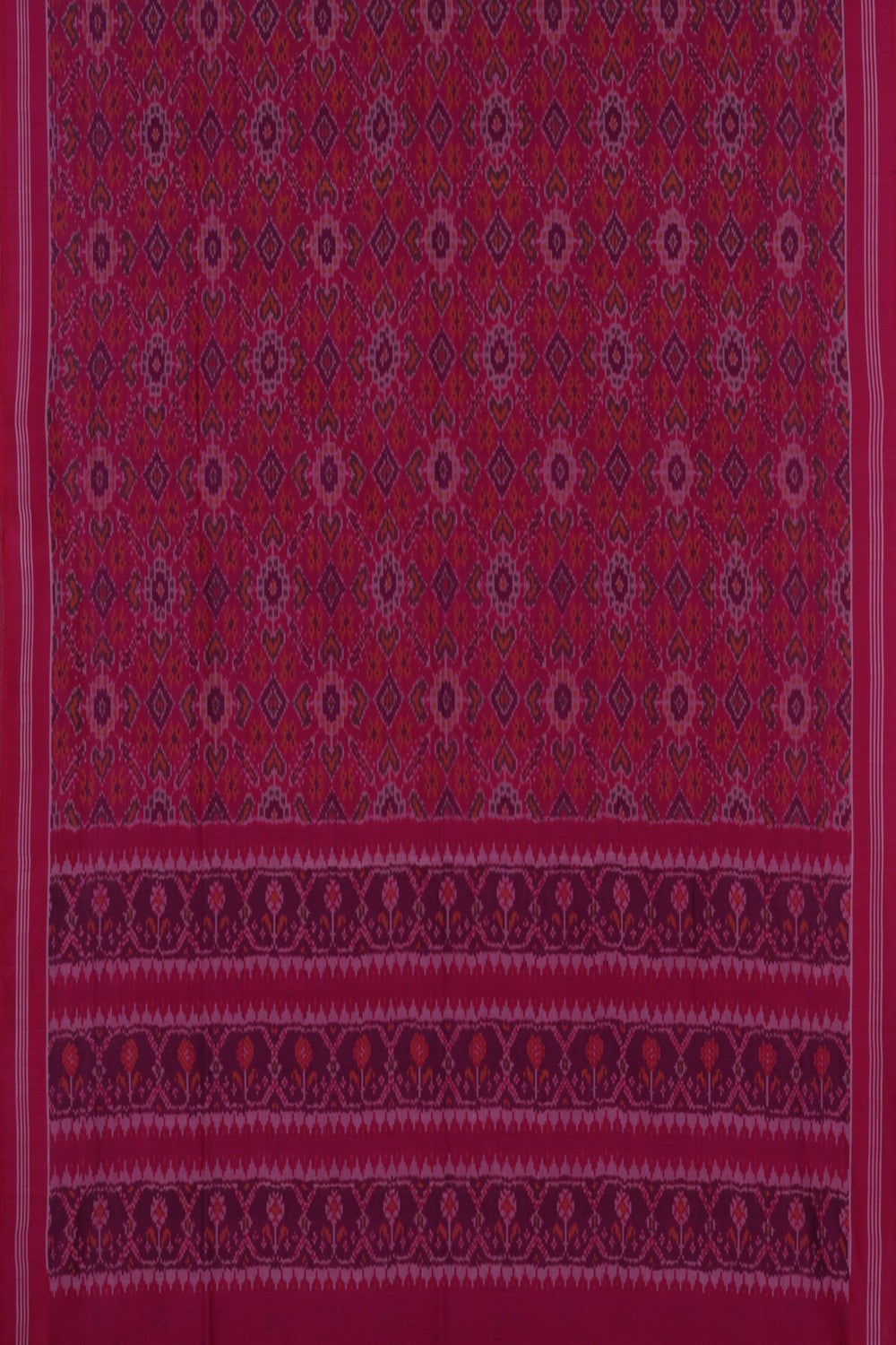 Image of Pochampally Ikat Cotton Silk Saree