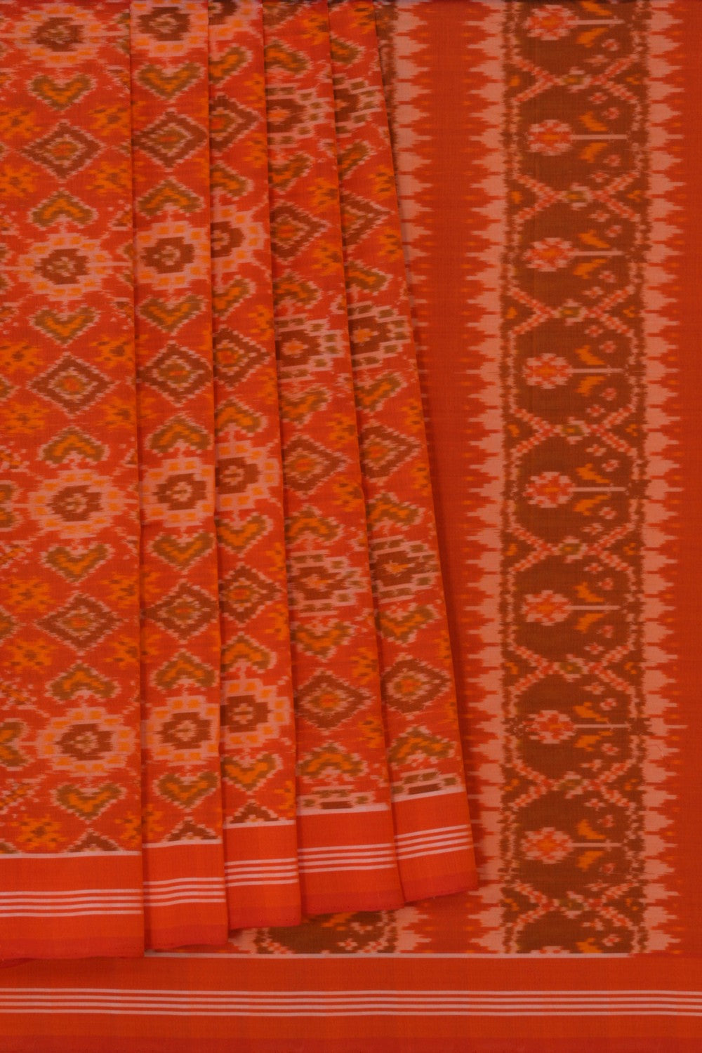 Image of Pochampally Ikat Cotton Silk Saree