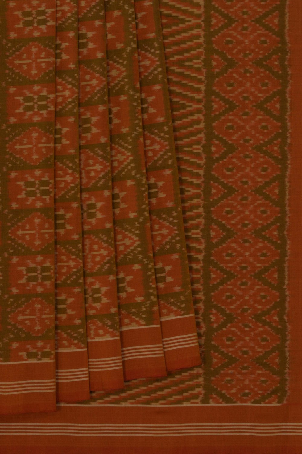 Image of Pochampally Ikat Cotton Silk Saree