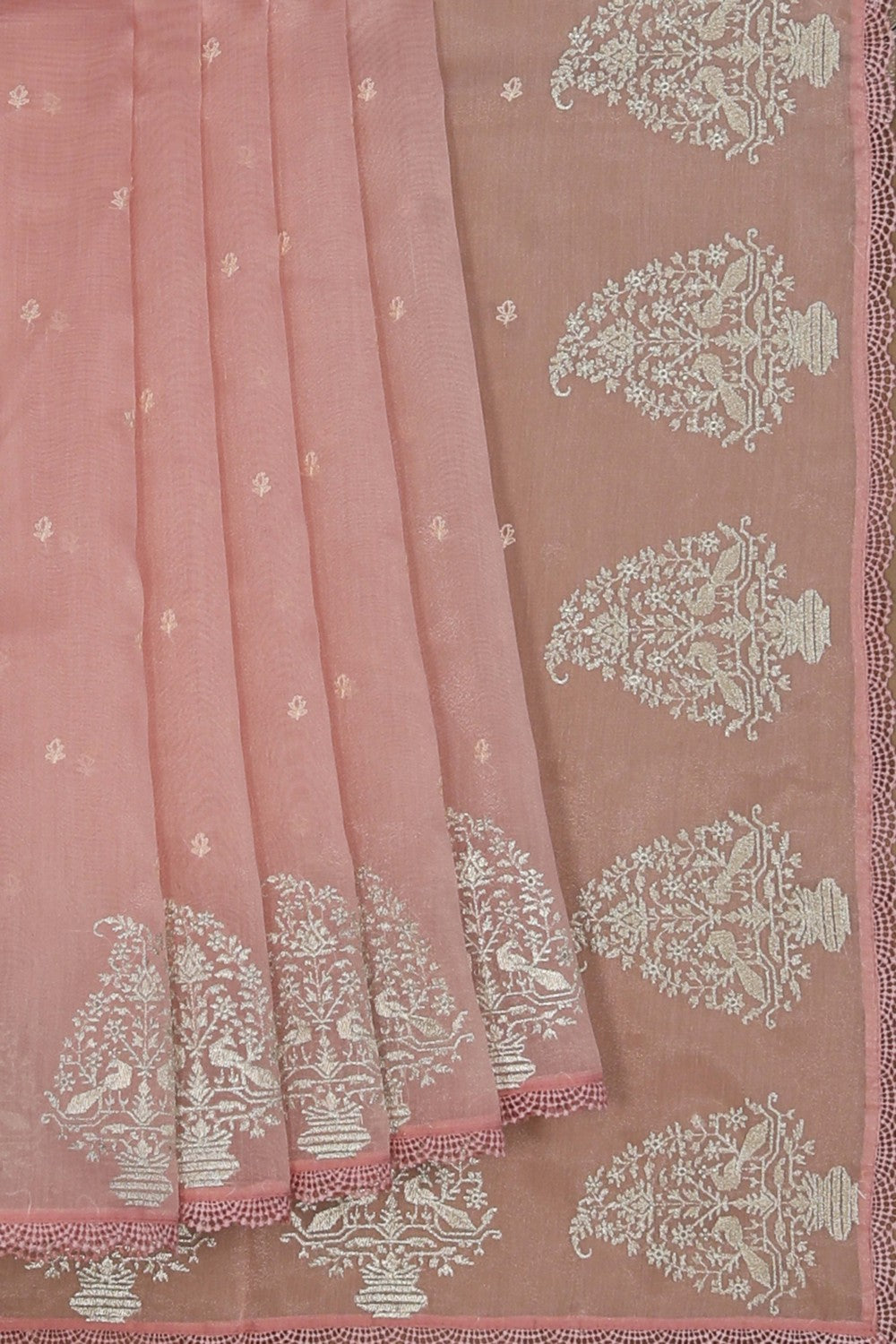 Tissue Silk Pink Saree