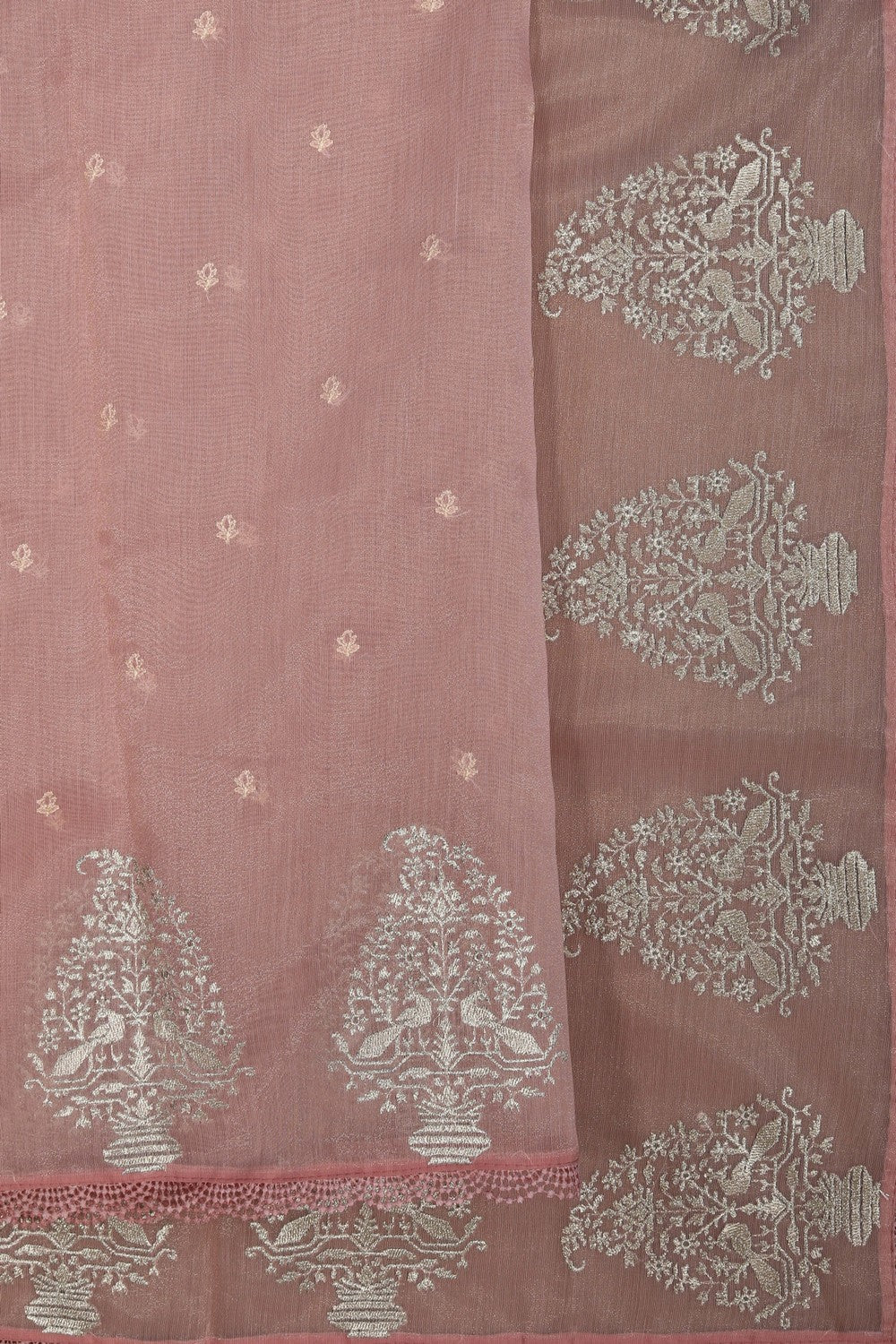 Tissue Silk Pink Saree