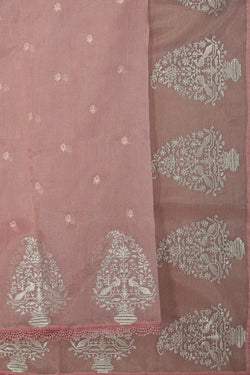 Image of Tissue Silk Pink Saree