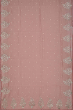Image of Tissue Silk Pink Saree