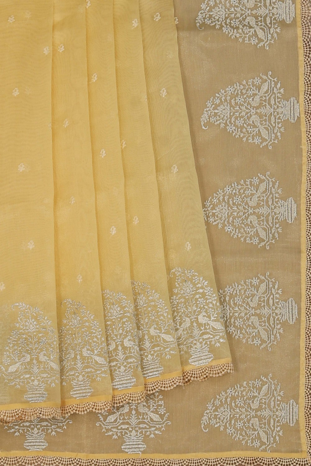 Tissue Silk Yellow Saree