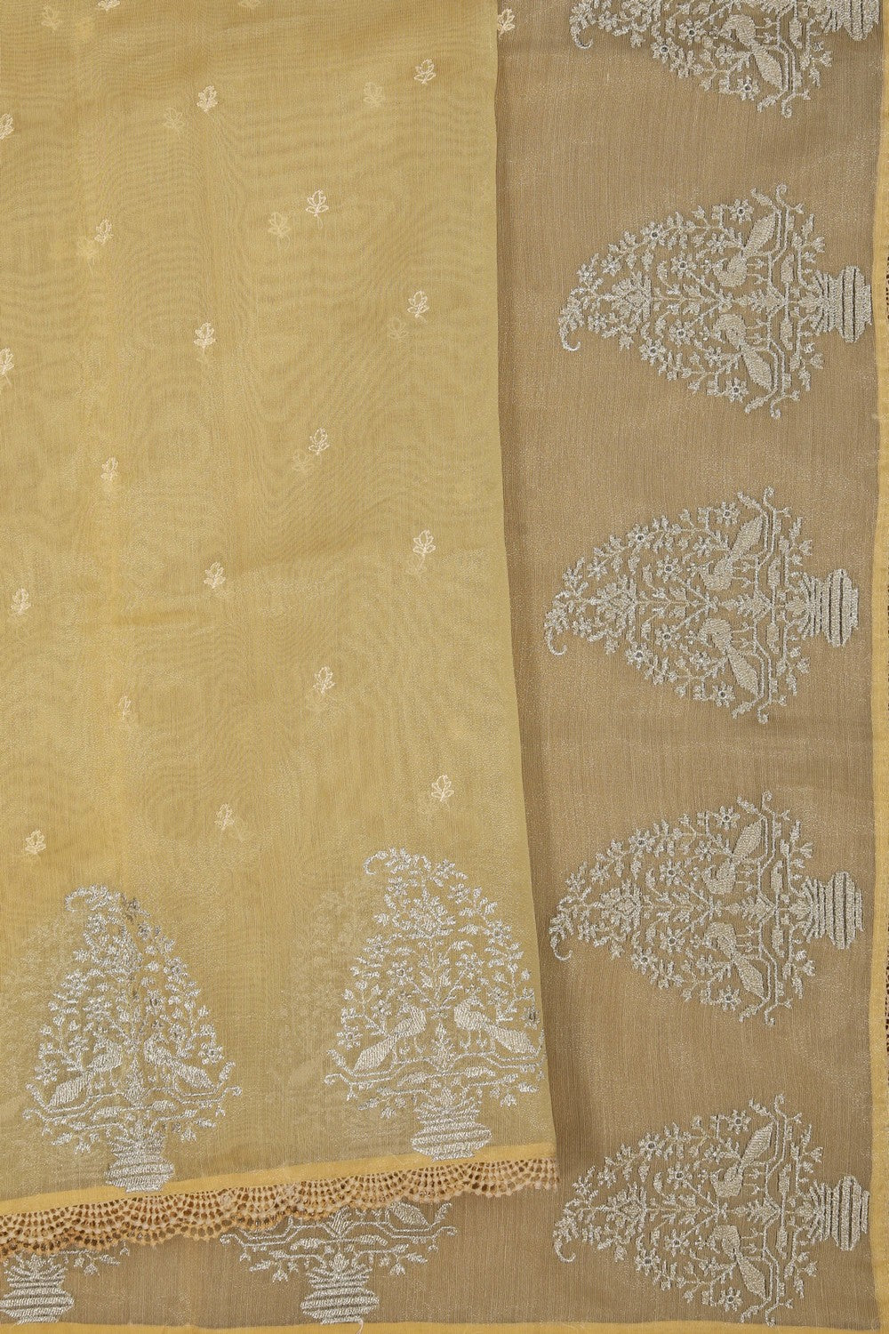 Tissue Silk Yellow Saree