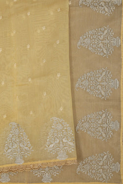 Image of Tissue Silk Yellow Saree