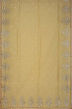 Image of Tissue Silk Yellow Saree