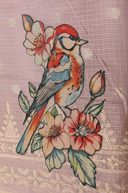 Image of Kota Lavender Purple Saree