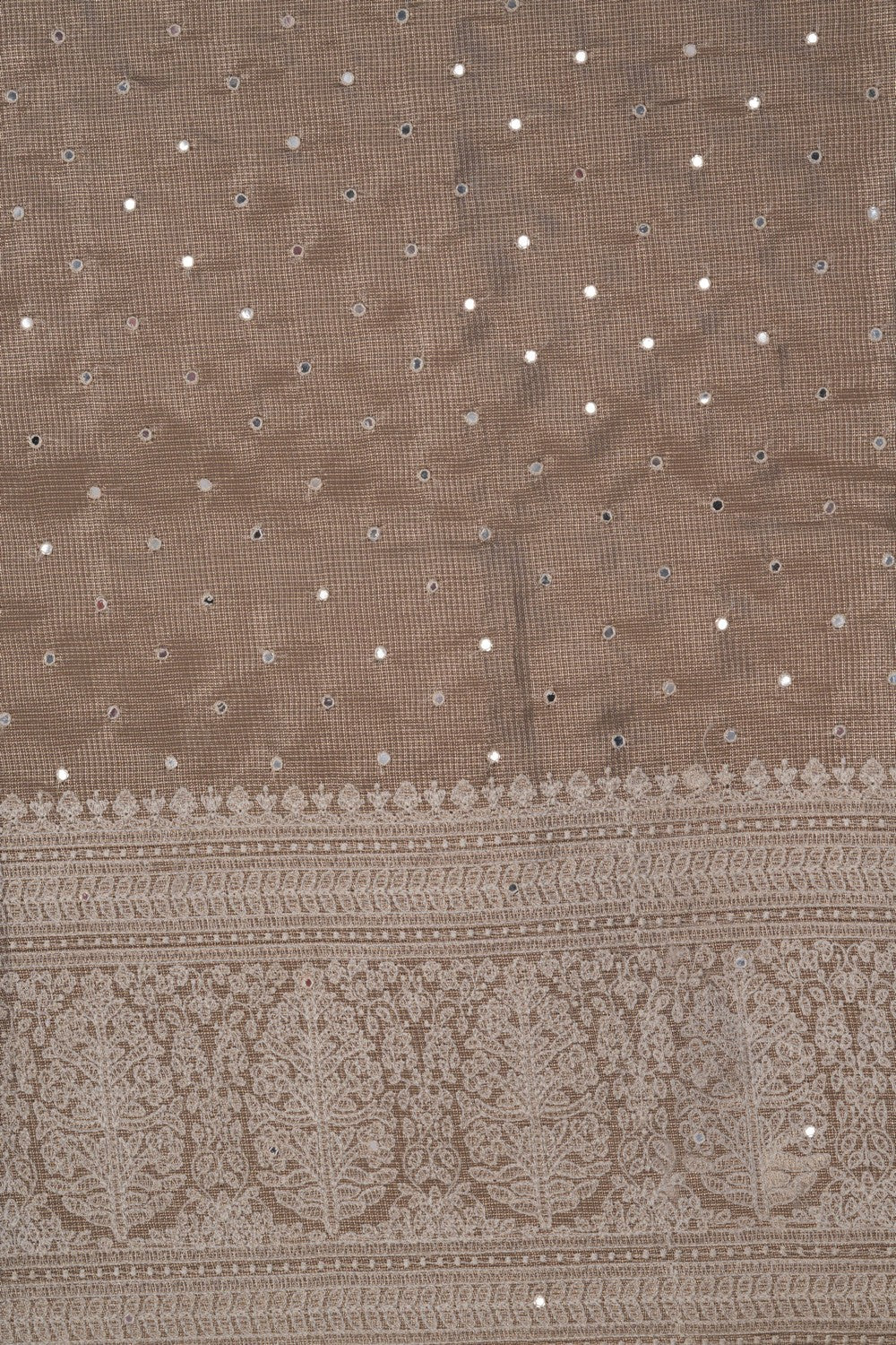 Tissue Embroidery Gold Saree
