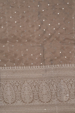 Image of Tissue Embroidery Gold Saree