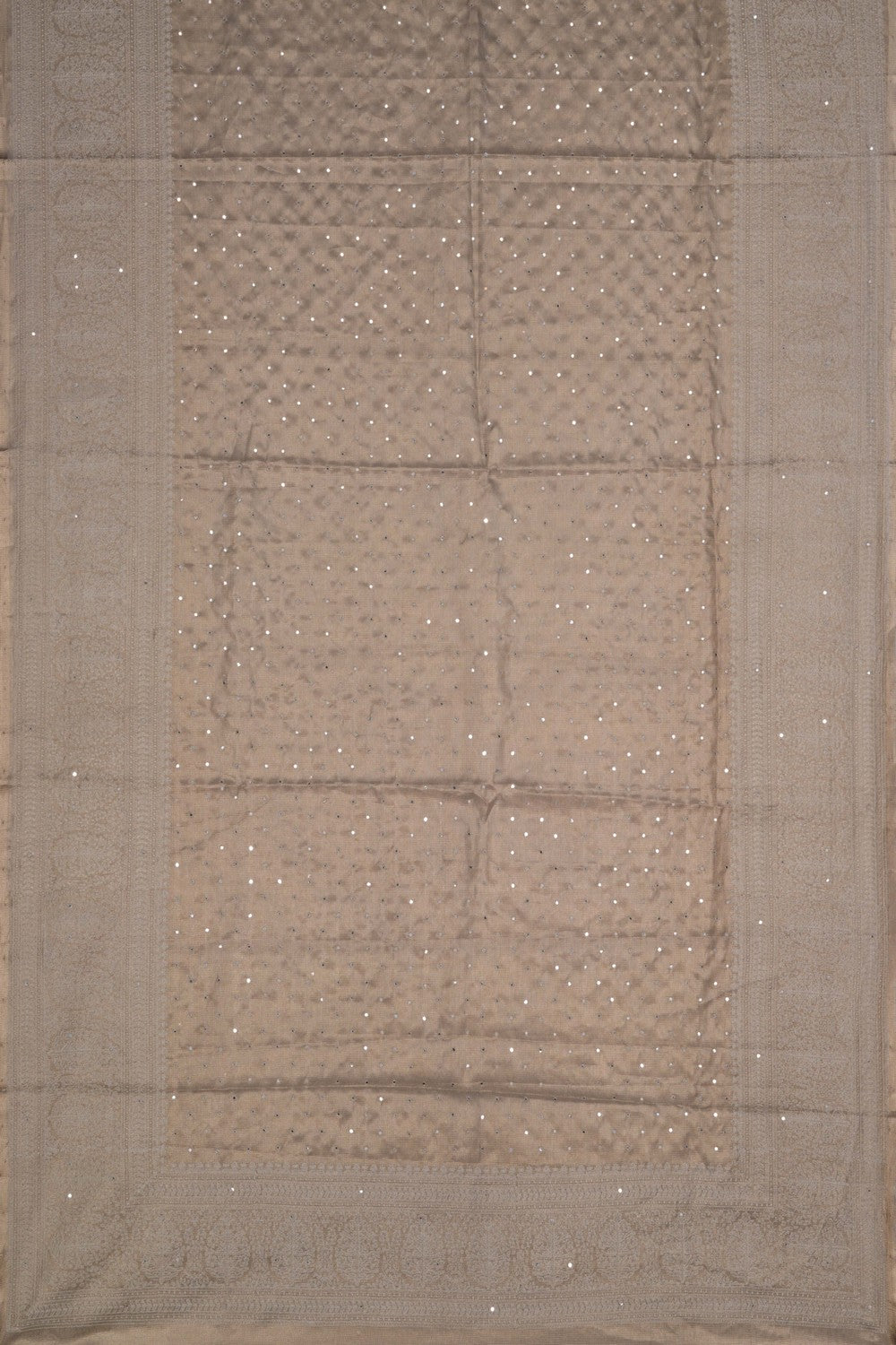 Tissue Embroidery Gold Saree