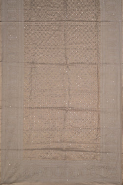 Image of Tissue Embroidery Gold Saree