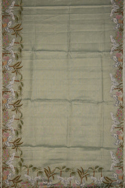 Image of Tissue Silk Green Saree