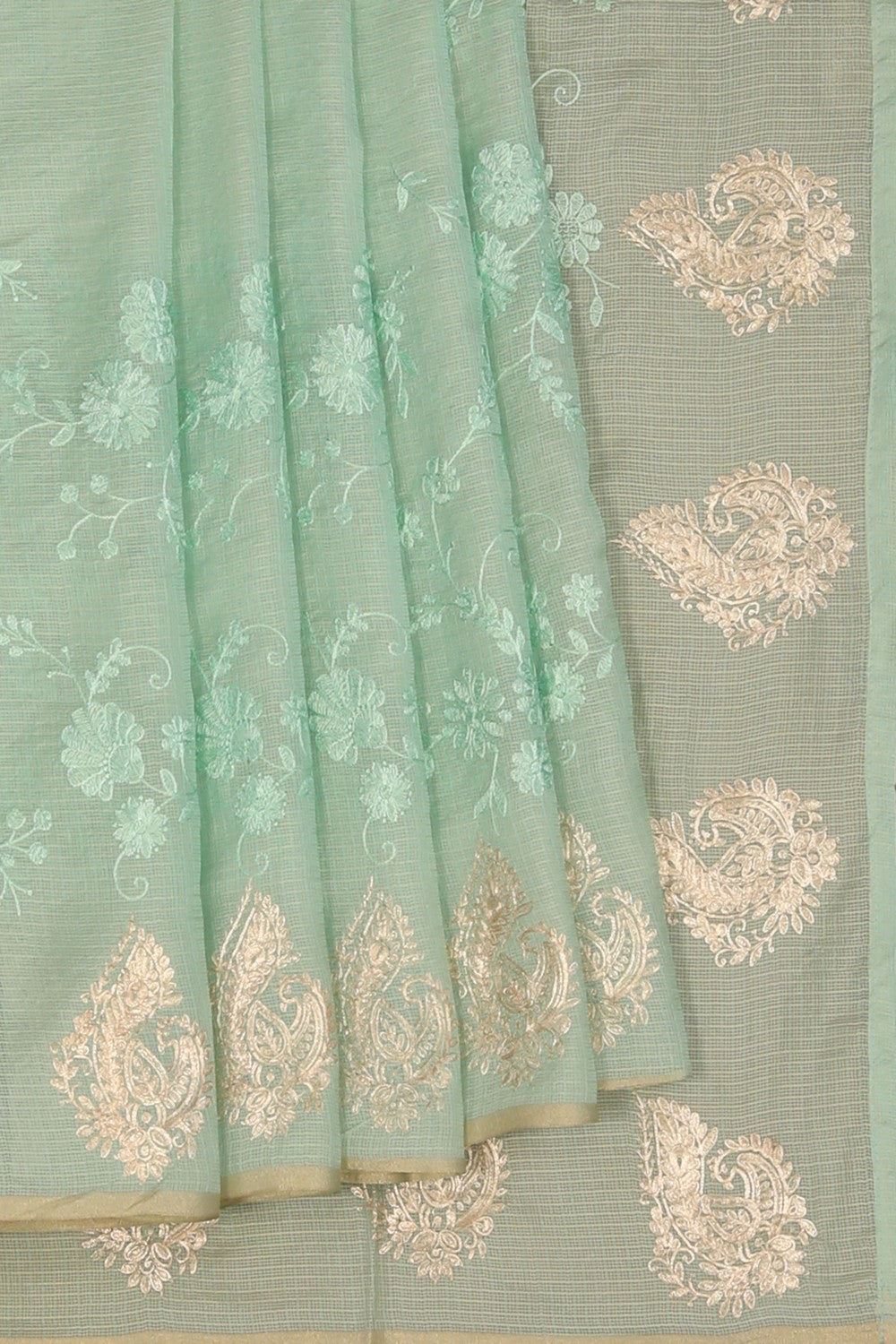 Kota Aqua Green Saree