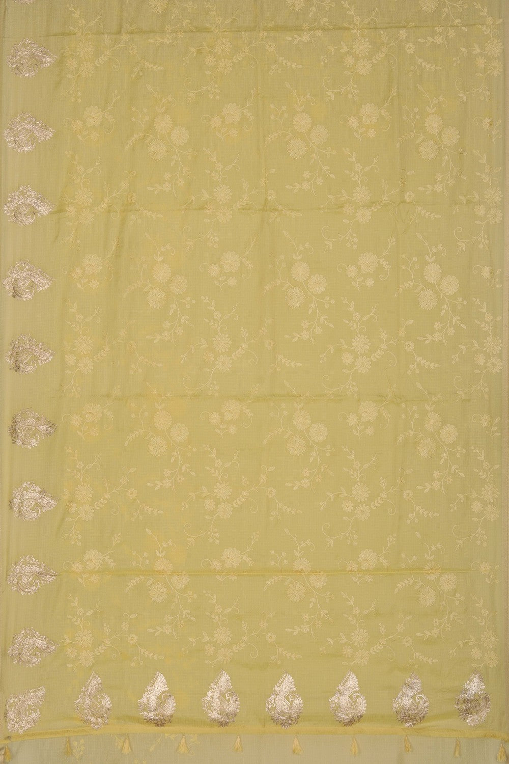 Kota Lime Yellow Saree