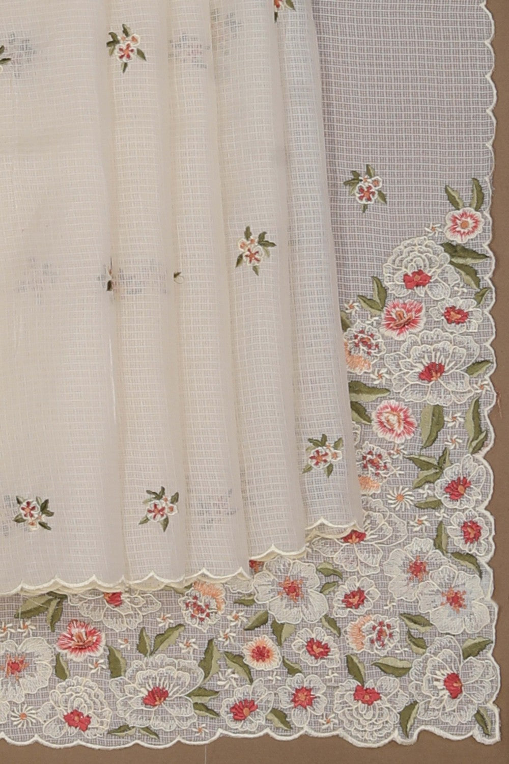 Kota White Saree