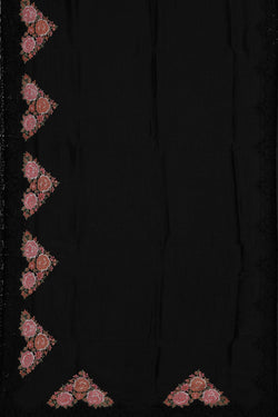 Image of Black Embroidery Saree