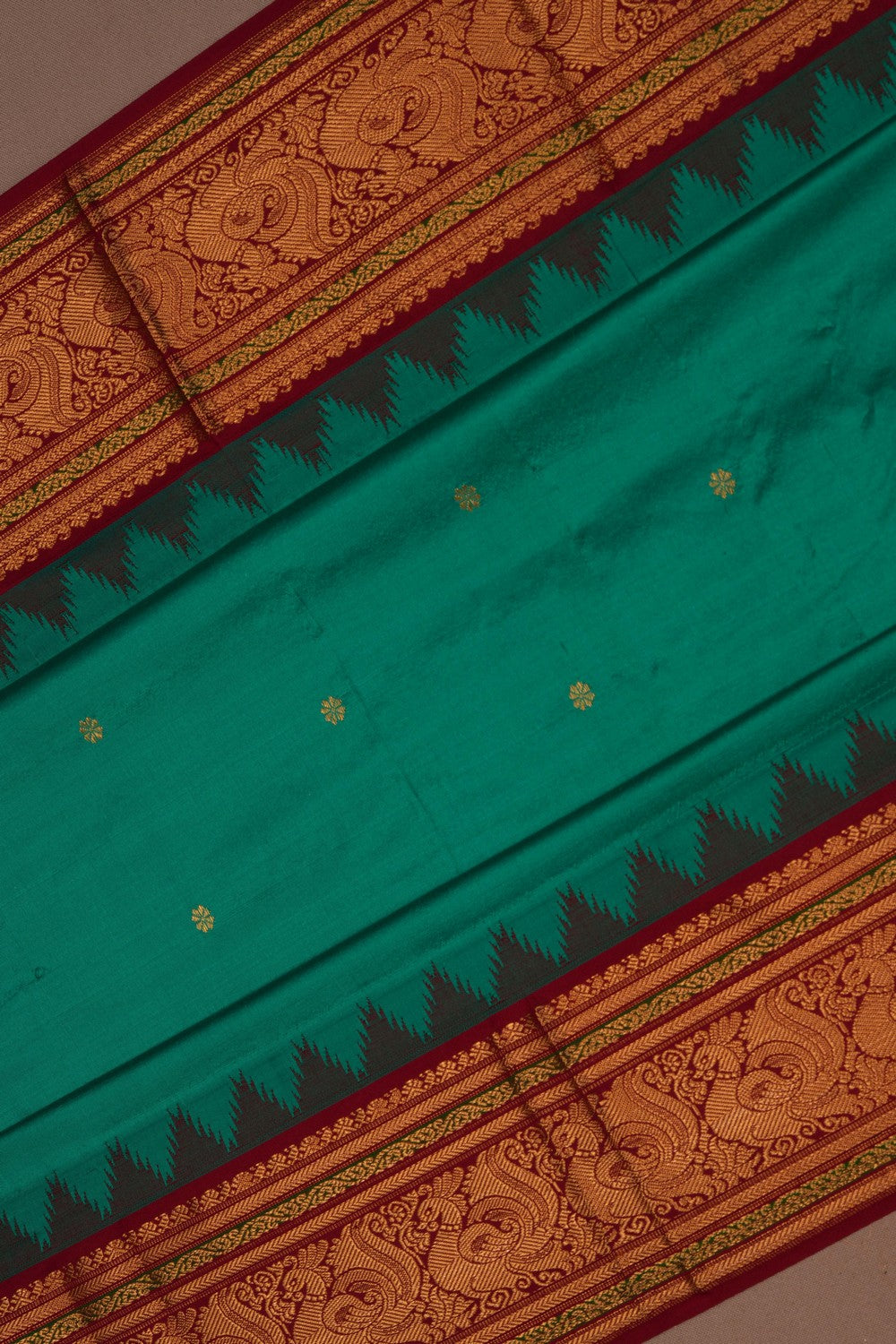 Narayanpet Pure Silk Green Saree