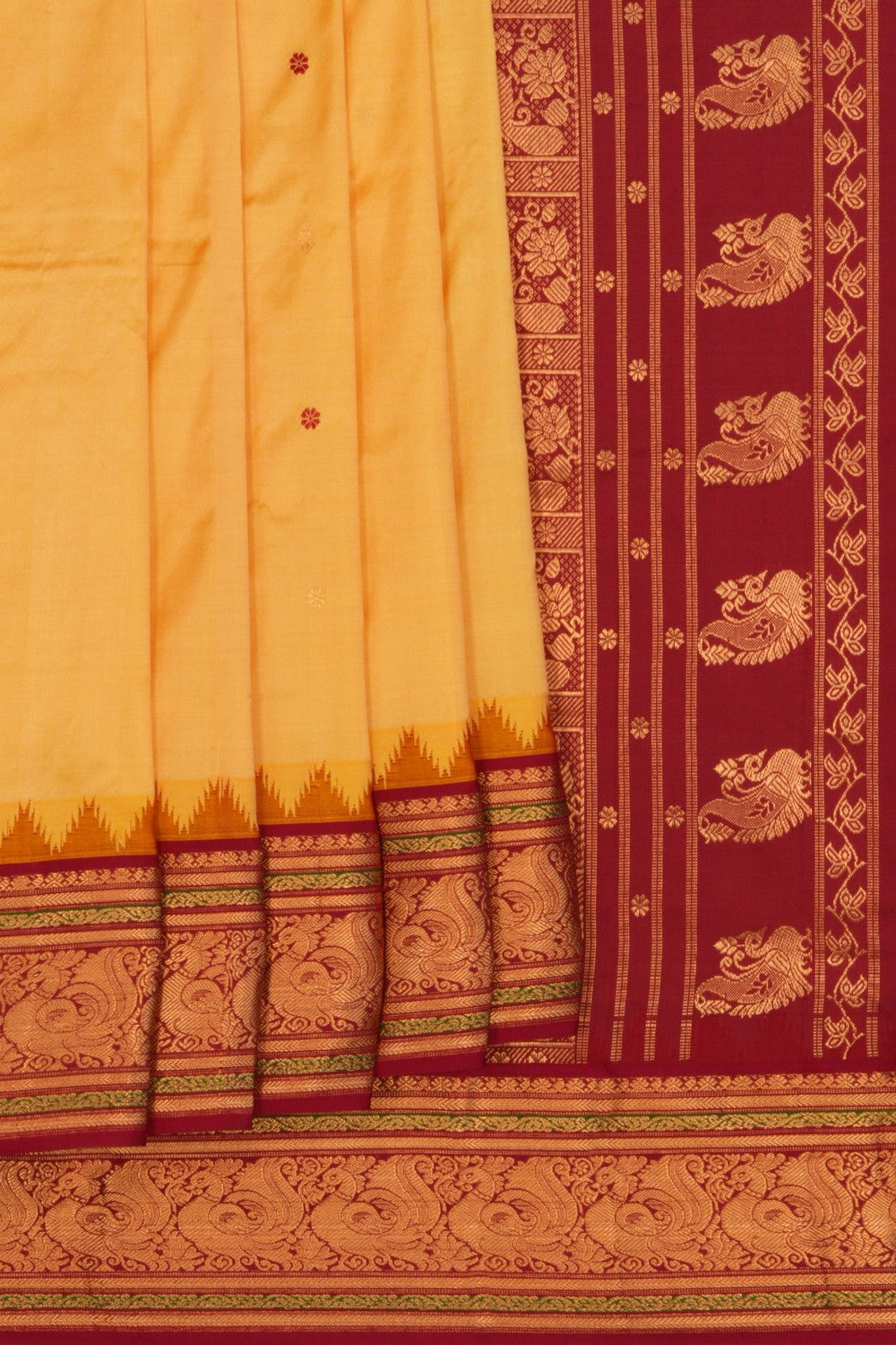 Narayanpet Pure Silk Yellow Saree