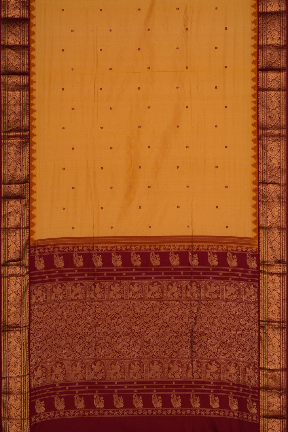 Narayanpet Pure Silk Yellow Saree