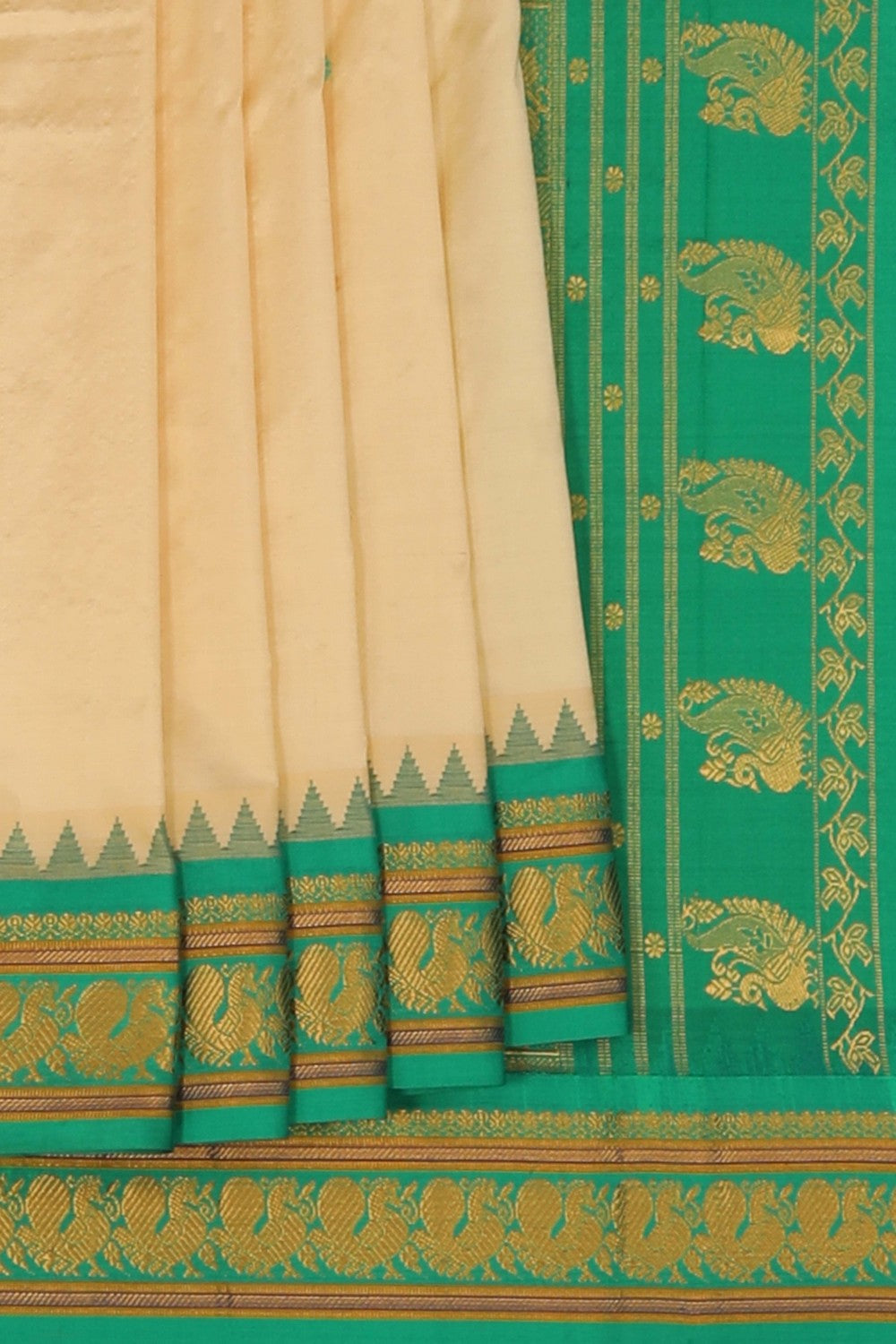 Narayanpet Pure Silk Off White Saree