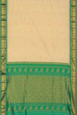 Image of Narayanpet Pure Silk Off White Saree