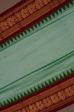 Image of Narayanpet Pure Silk Sea Green Saree