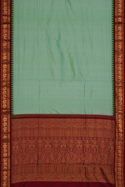 Image of Narayanpet Pure Silk Sea Green Saree