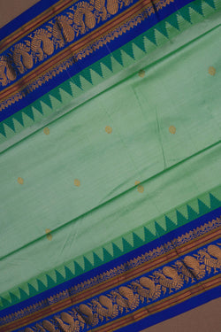 Image of Narayanpet Pure Silk Sea Green Saree