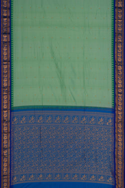 Image of Narayanpet Pure Silk Sea Green Saree