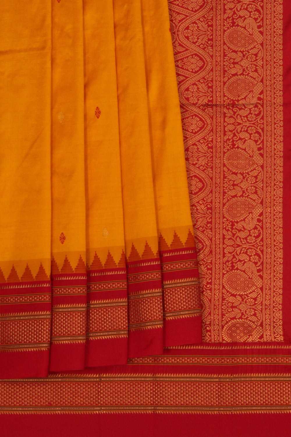 Narayanpet Pure Silk Yellow Saree