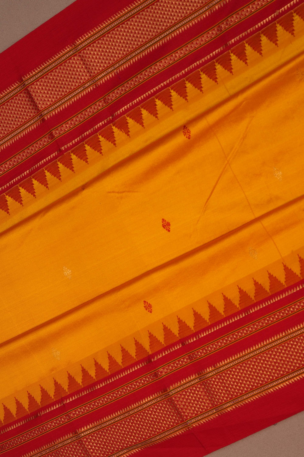 Narayanpet Pure Silk Yellow Saree
