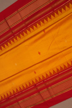 Image of Narayanpet Pure Silk Yellow Saree