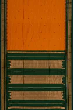 Image of Narayanpet Pure Silk Mustard Saree